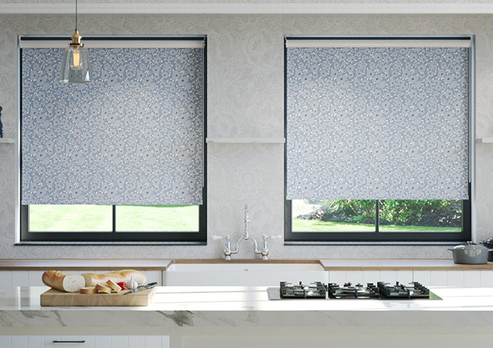 Poppy Field, Dusky Blue - Roller Blind - Image 3